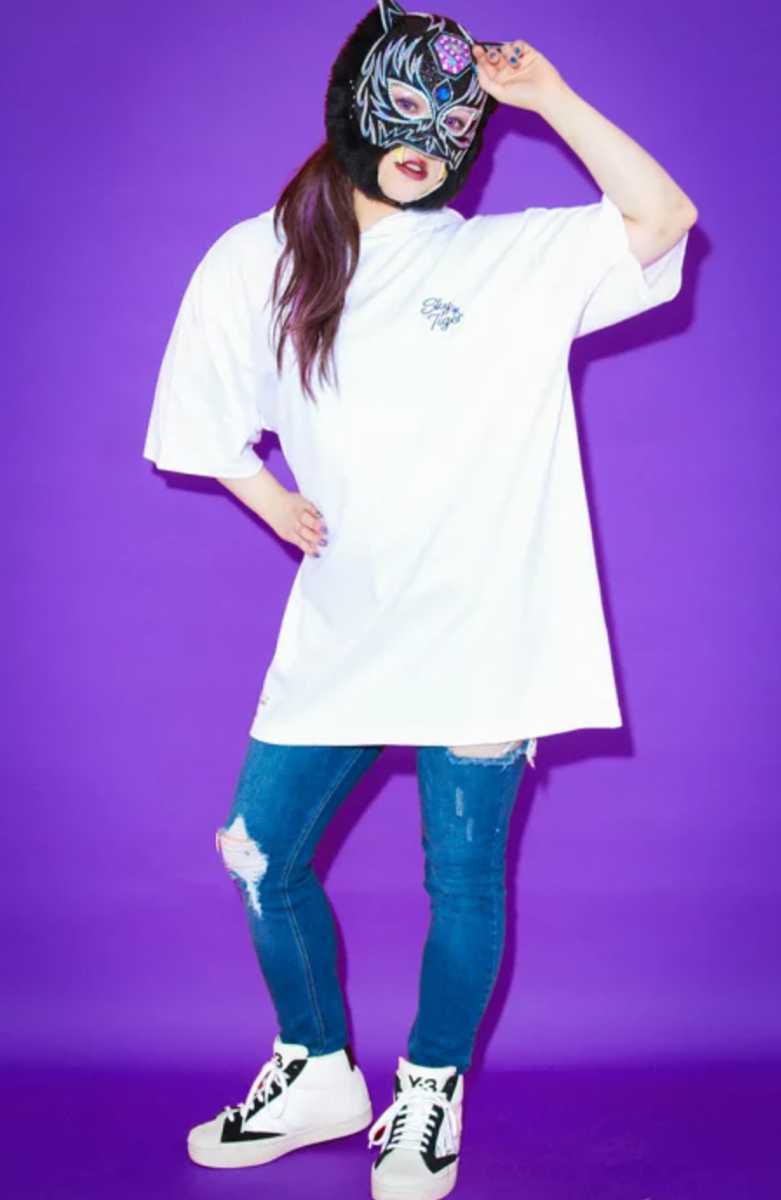 女子プロレス スターダムHTML ZERO3コラボスターライト・キッドTシャツMサイズ(白色)_画像1