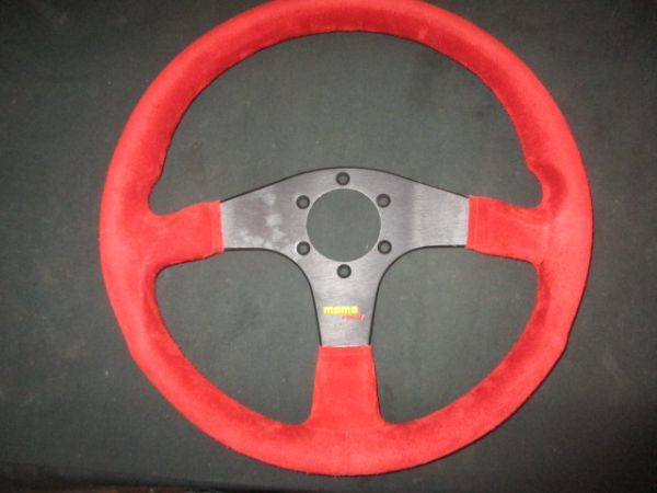 ■MOMO CORSE ステアリング 赤 バックスキン 新品 350mm モモ コルセ RED 1.1104965232 steering wheel ハンドル フェラーリ スウェード ■