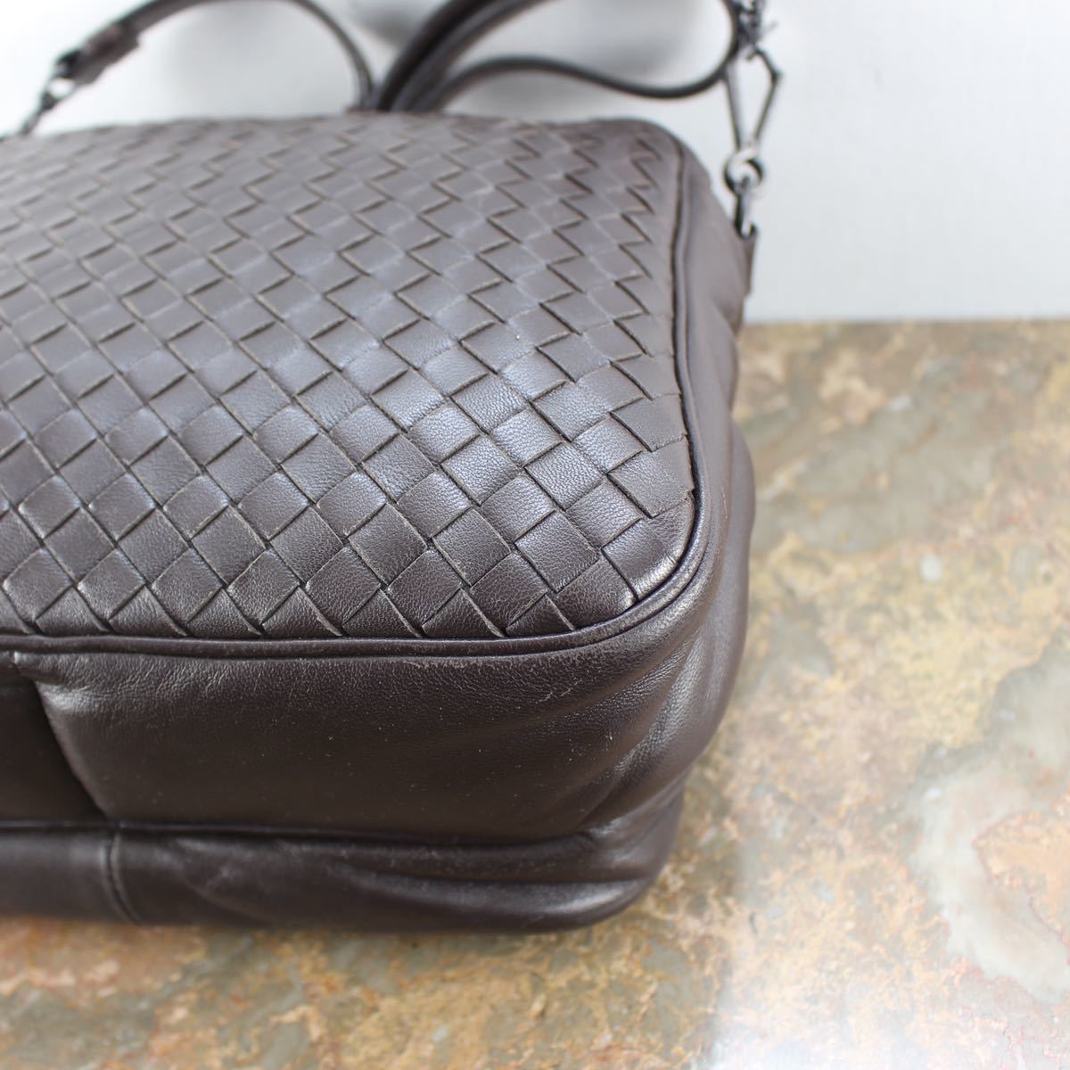 BOTTEGA VENETA MESH LEATHER SHOULDER BAG MADE IN ITALY/ボッテガ