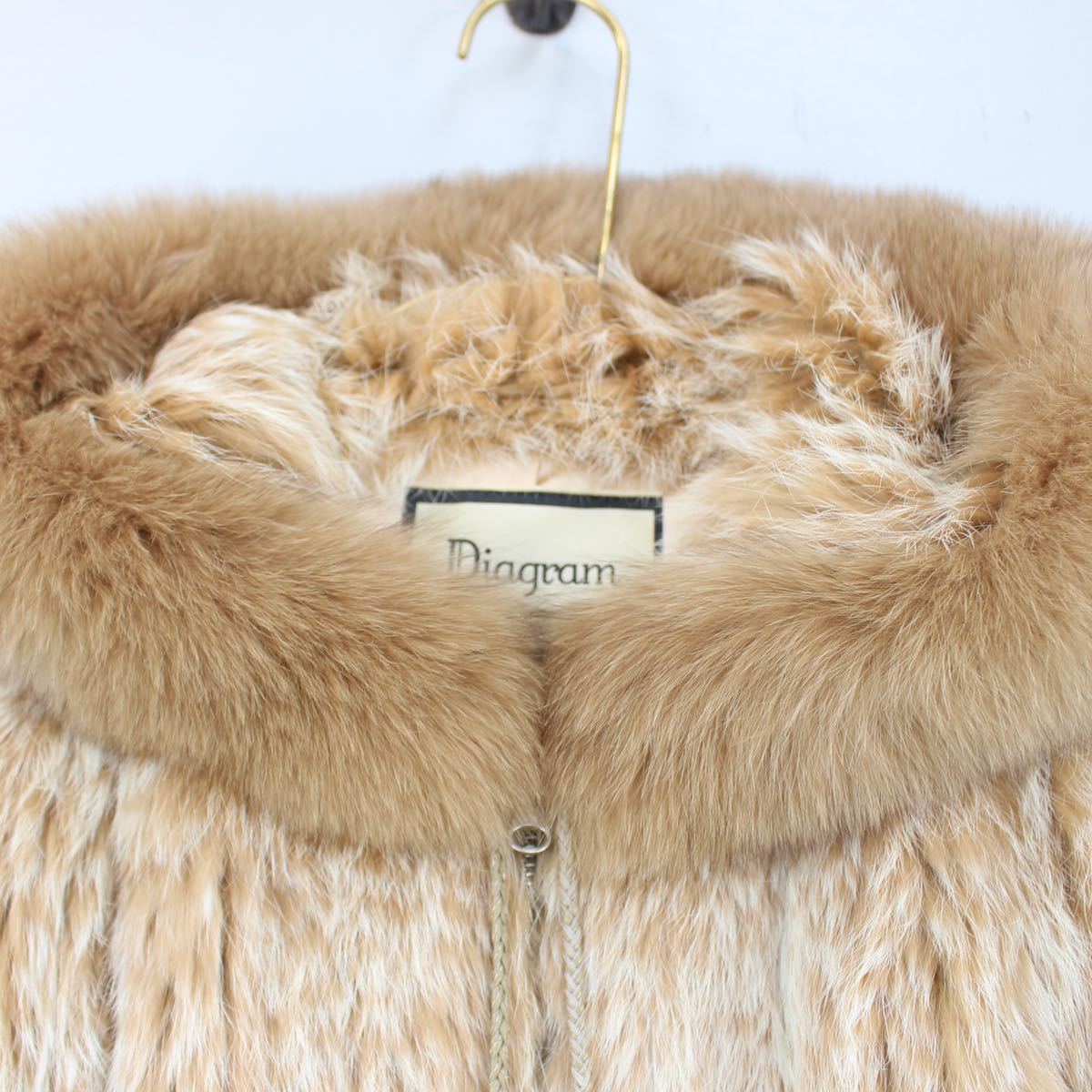 DIAGRAM GRACE CONTINENTAL RABBIT FOX FUR ZIP COAT/ダイアグラムグレースコンチネンタルラビットフォックスファーコート