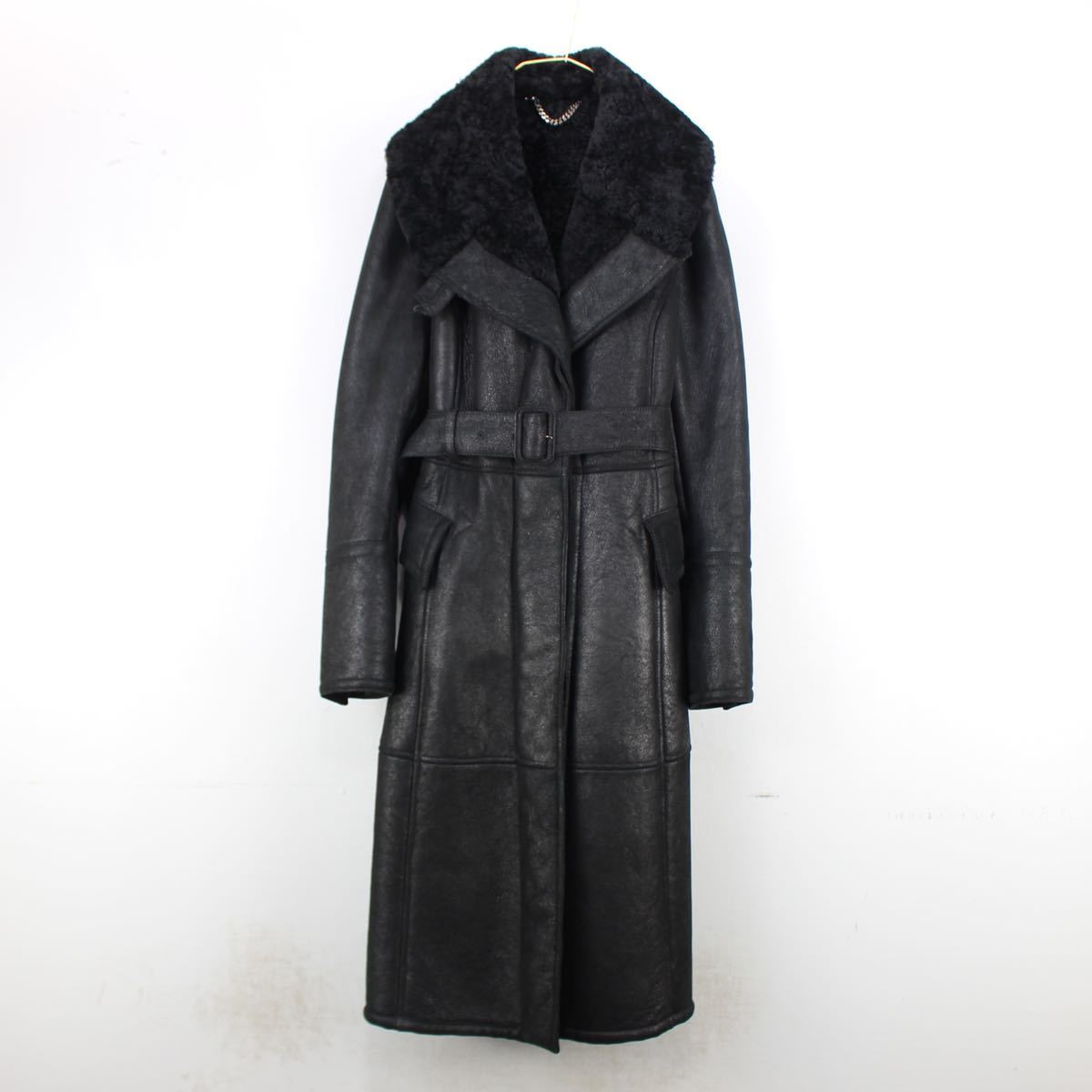 BURBERRY PRORSUM MOUTON LONG BELTED COAT MADE IN ITALY/バーバリープローサムムートンロングベルテッドコート_画像3