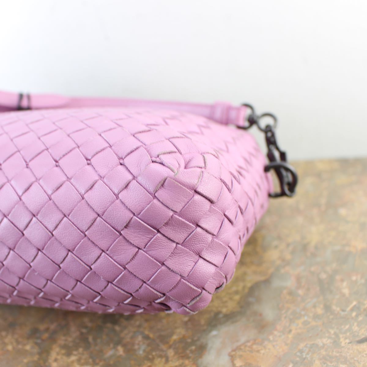 BOTTEGA VENETA MESH LEATHER SHOULDER BAG MADE IN ITALY/ボッテガ