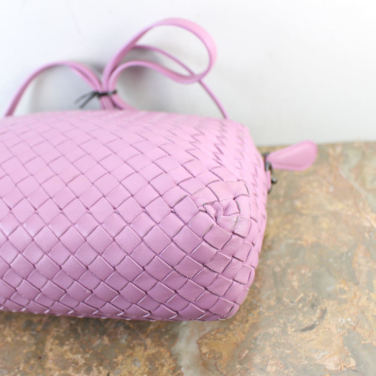 BOTTEGA VENETA MESH LEATHER SHOULDER BAG MADE IN ITALY/ボッテガ