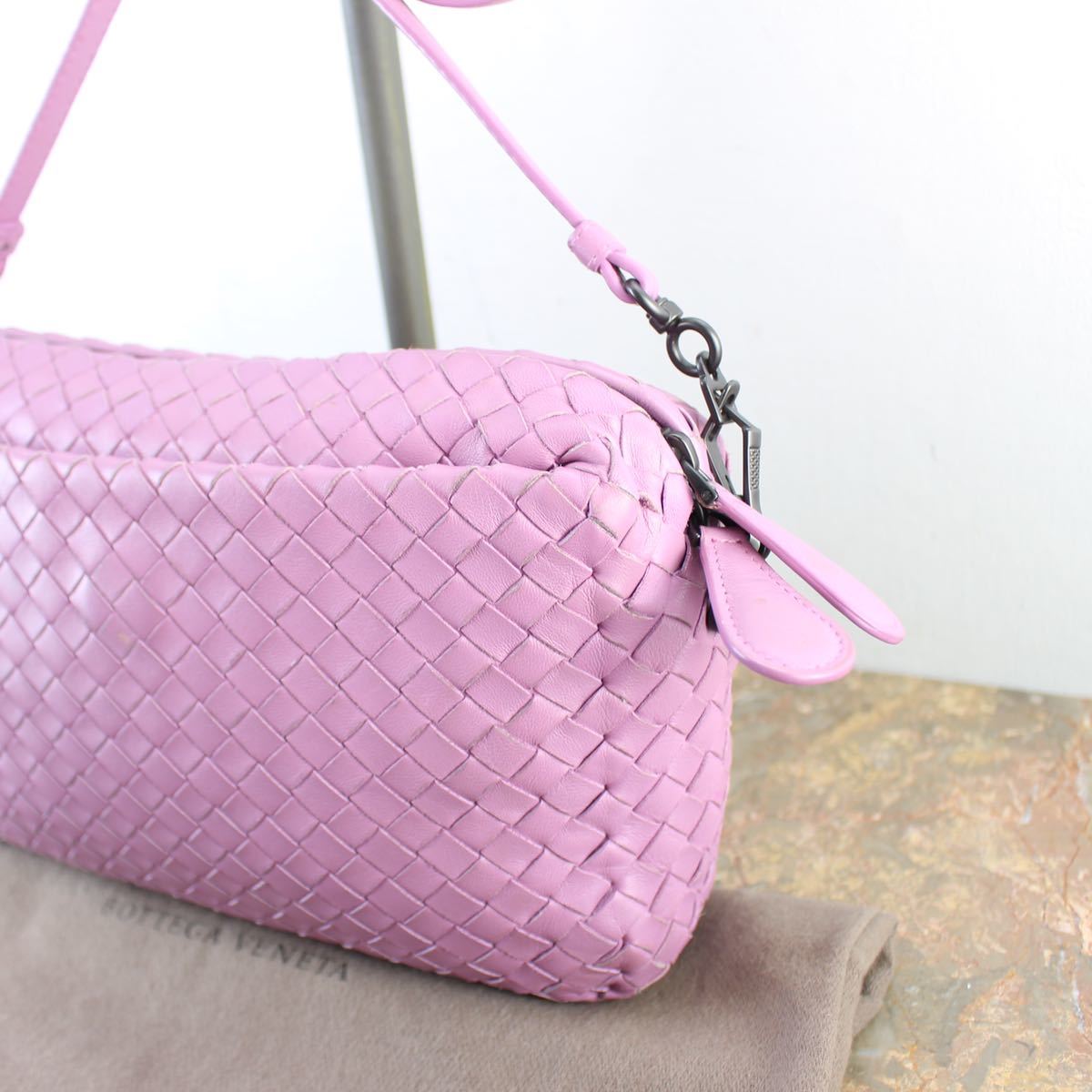 BOTTEGA VENETA MESH LEATHER SHOULDER BAG MADE IN ITALY/ボッテガ