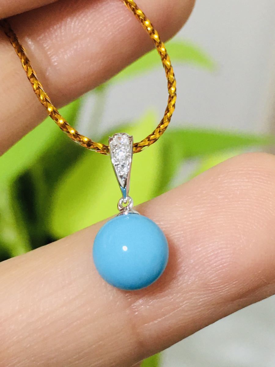 超特価sale開催!】 K18 wg 0.64ct ターコイズ 室内搬入設置無料