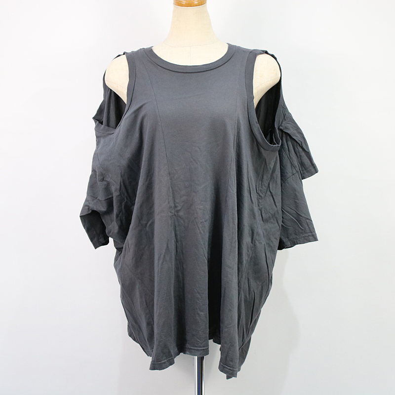 Maison Margiela / メゾンマルジェラ | 肩開き変形オーバーTシャツ