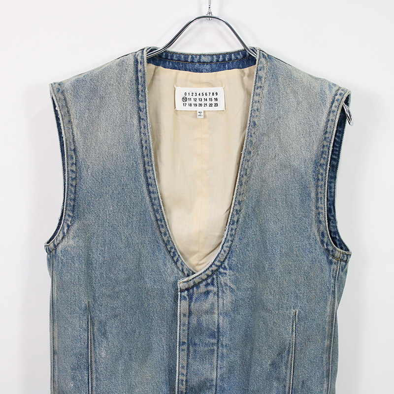 Maison Margiela / メゾンマルジェラ | 比翼ボタン デニム ジレ ベスト