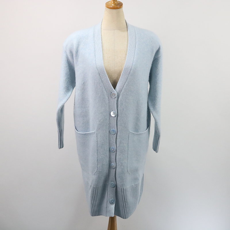 Cruciani / クルチアーニ | カシミヤシルク混ロングカーディガン blue
