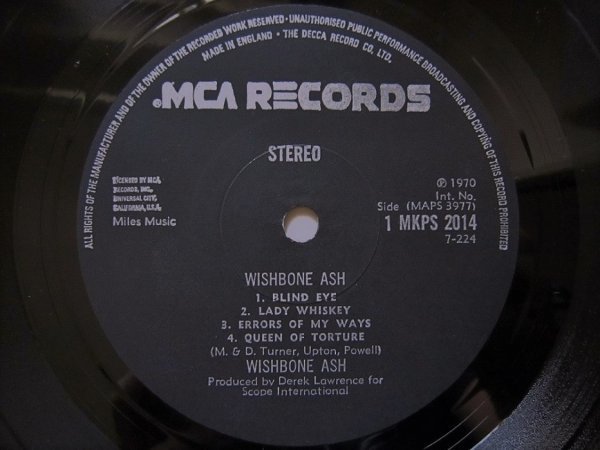 ★【UK盤】WISHBONE ASH ウィッシュボーン アッシュ/WISHBONE ASH 光なき世界 1st デビューアルバム MKPS 2014 極美盤★_画像4