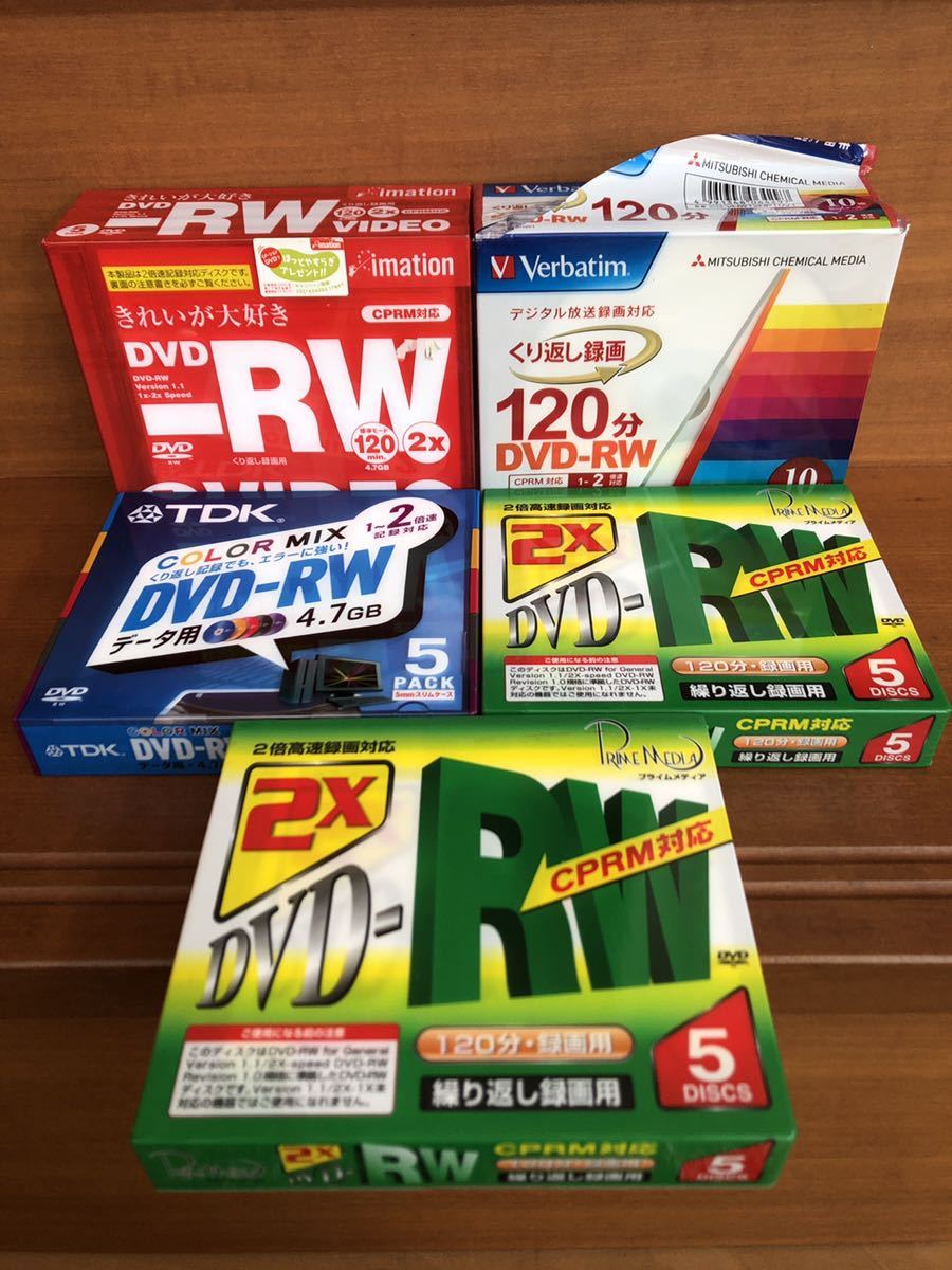 M unopened unused DVD-RW 10 pack ×25 pack ×3 DVD-R 10 pack ×1 DVD-RAM 3 sheets various total 48 sheets maxell TDK Mitsubishi other 