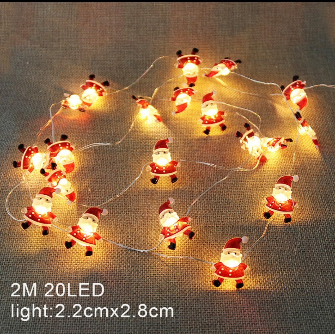 照明 2m LEDライト サンタクロース イルミネーション クリスマス 飾り付け イルミネーション 電池式