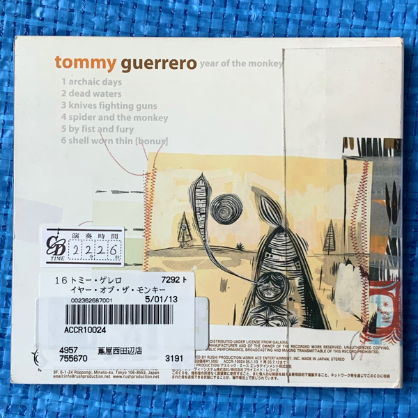 Tommy Guerrero Year of the Monkey ACCR-100024 レンタル落ちCD_画像3
