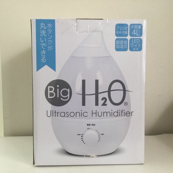 ZB644 展示品　加湿器 アロマ おしゃれ 超音波式 しずく型 LED H2O 超音波加湿器 LED付き 加湿機_画像1