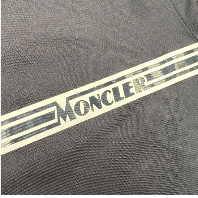 MONCLER モンクレール 8390T MAGLIA T-SHIRT トップス 半袖 Tシャツ ロゴ ネイビー コットン [サイズ XL]_画像3