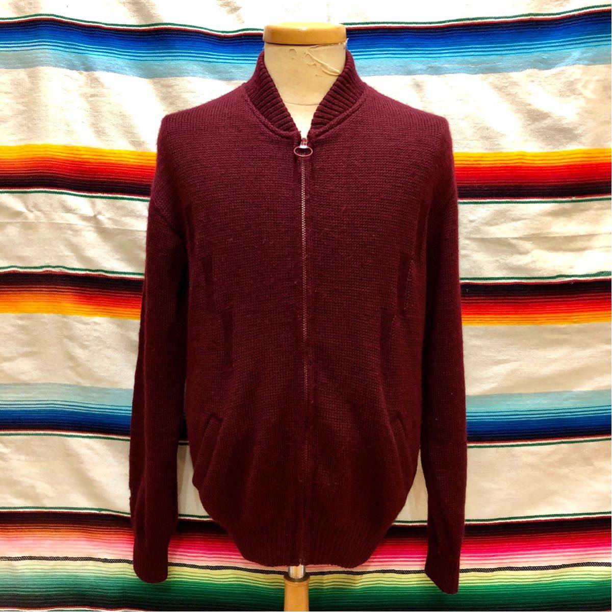 70*s Silver Arrow шерсть Zip выше свитер поиск : б/у одежда б/у одежда свитер б/у одежда вязаный retro Japan Vintage 70 годы wool