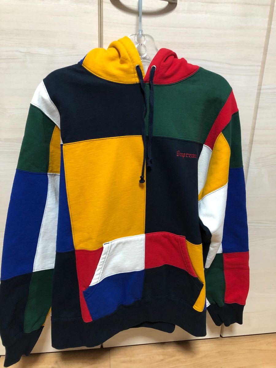 美品 半タグ付き Supreme シュプリーム パーカー パッチワーク マルチ