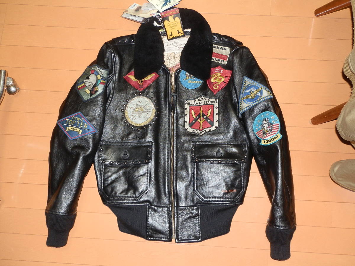 別注限定美品 レザーフライトジャケット AVIREX G-1 TOP GUN ギャラン