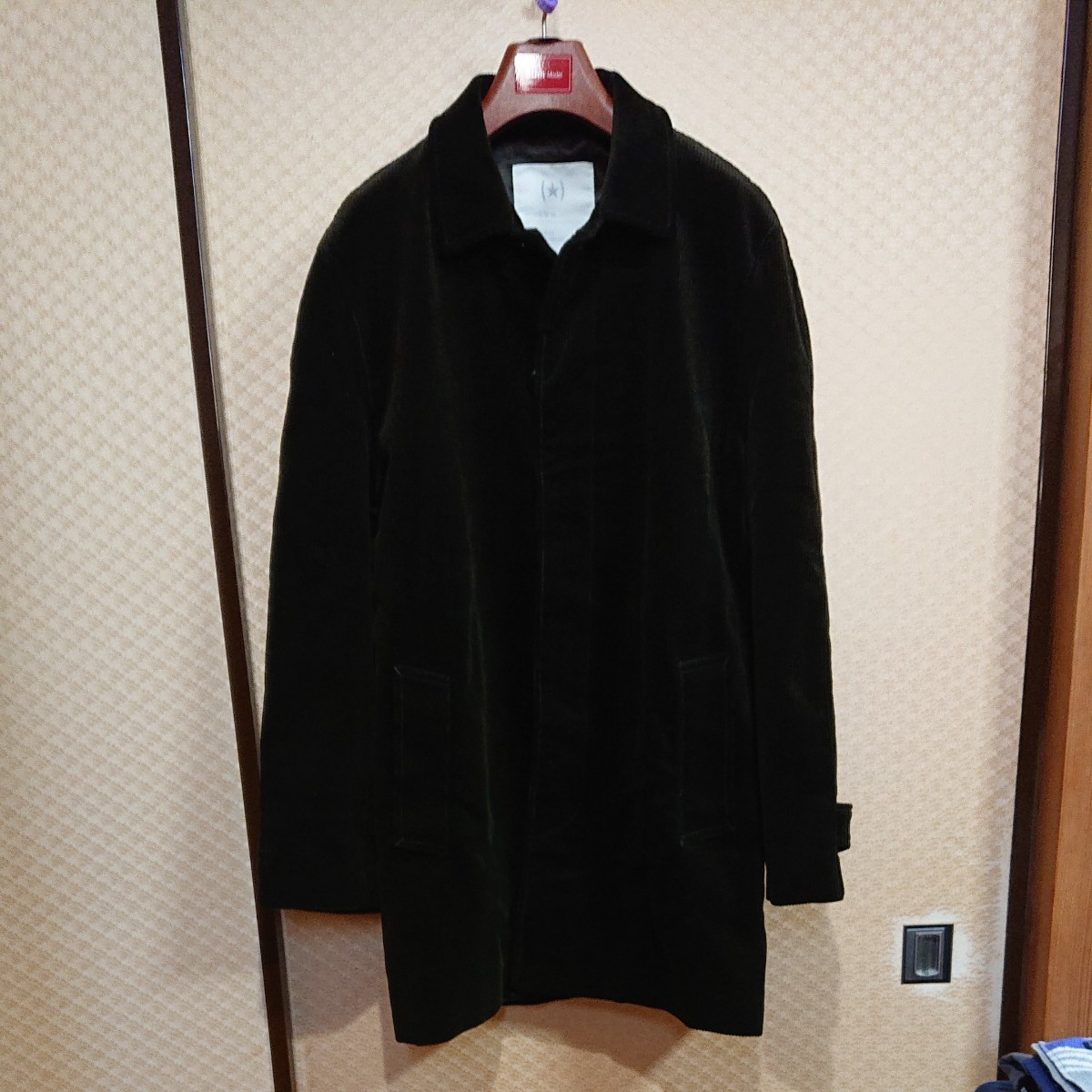 Banana Republic★新品未使用★ヘリテージコレクション ステンカラーコート 比翼仕立て コーデュロイ ダークオリーブ