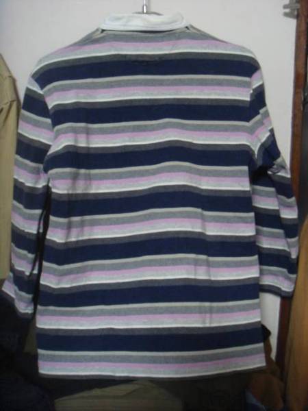 1701CANADAカナダ製バーバリアンBARBARIANスタンドカラー7分ラガーシャツ3/4バンドカラー マオ_画像2