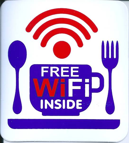 /防水素材 フリー WIFI ステッカー セット 業務用 FREE WIFI カフェ ホテル 民泊 訪日 外国人 店頭用 販促用 無線LAN 集客 スマホ TSS-13_画像1