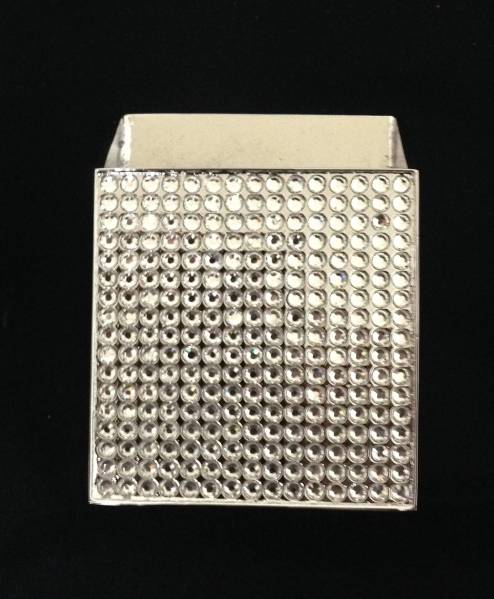 定価約35000円 ドレスキャンプ DRESSCAMP スワロフスキー たばこケース 銀 新品本物 シルバー 鏡 ミラー