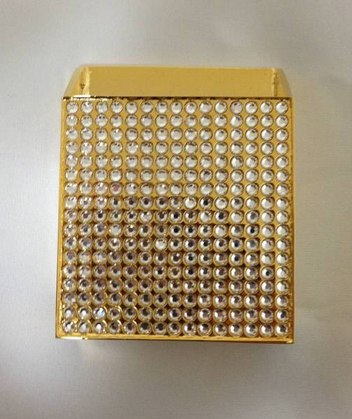 定価約35000円 ドレスキャンプ DRESSCAMP スワロフスキー たばこケース 金 新品本物 ゴールド 鏡 ミラー_画像1