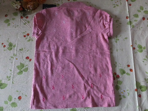 新品　ラルフローレン　半袖ポロシャツ120サイズ　ホースマーク総柄　ピンク_画像3