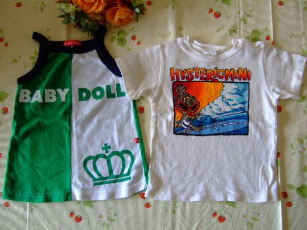 ヒステリックミニ　半袖Ｔシャツ　８０サイズ　ミニちゃんサーフィン＆ベビド_画像1