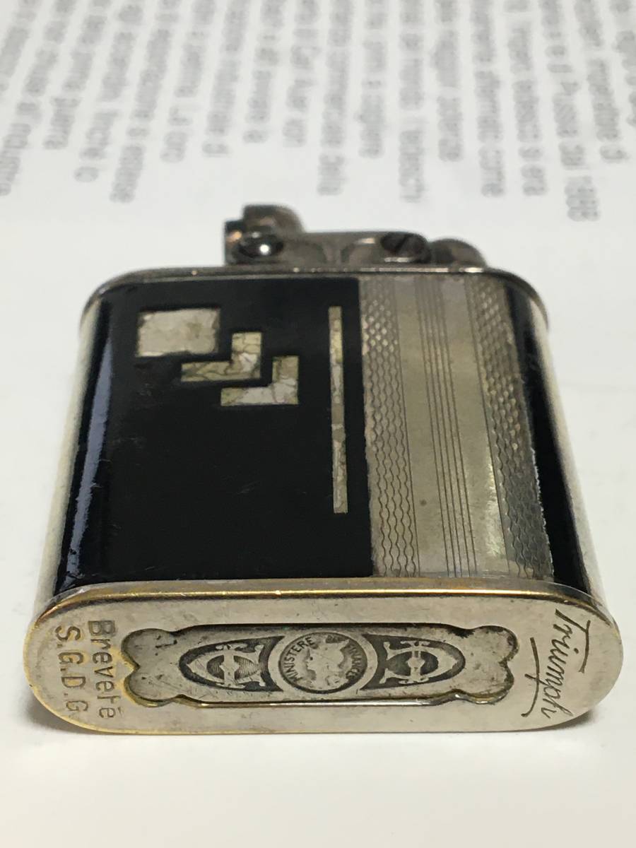 C1930Y Triumph oil Lighter 　ALPACCA SLEAVE トライアンフ　アルパカ　スリーブオイルライター　超希少品_画像6