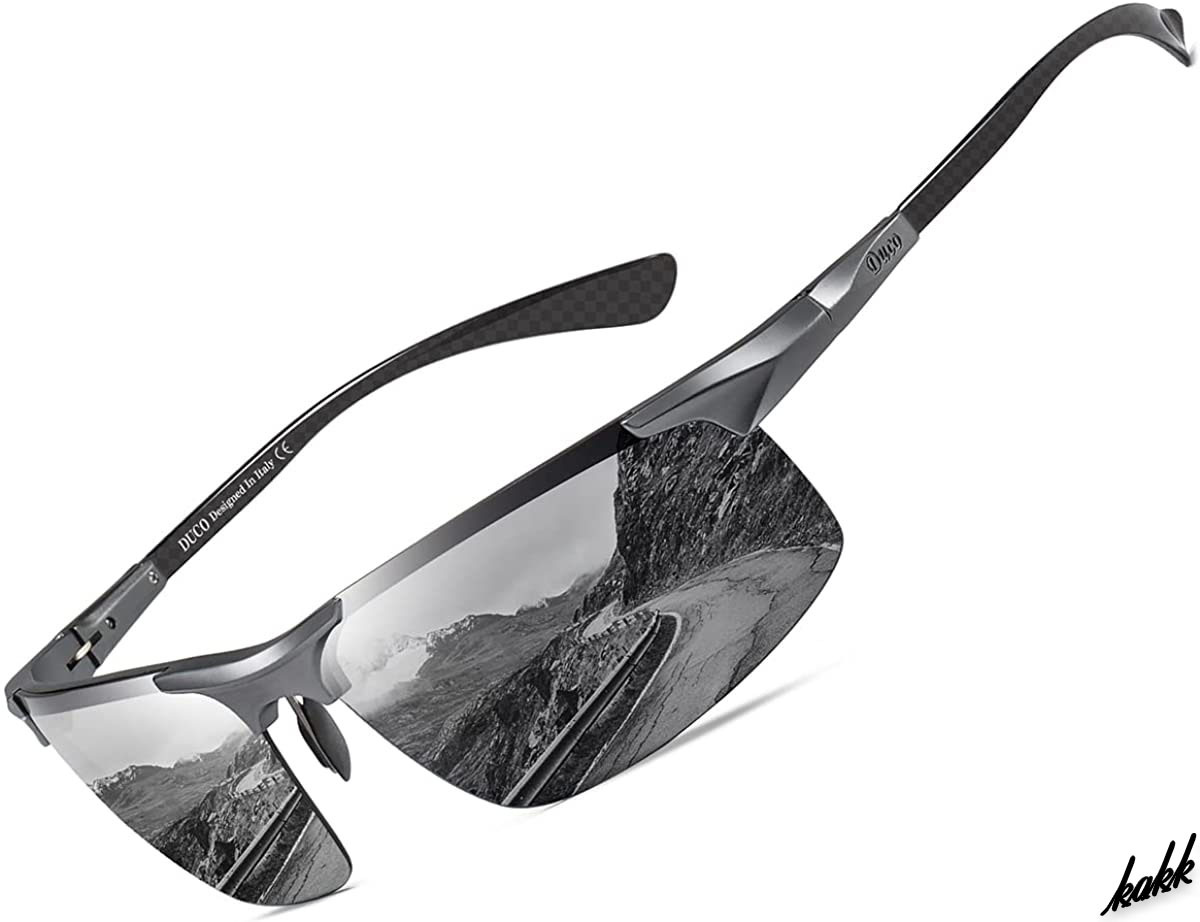 【大きめサイズ】 スポーツサングラス 偏光レンズ アレルギーフリー 超軽量 UV400 日本人設計 ドライブ 釣り ランニング 登山 ブラック