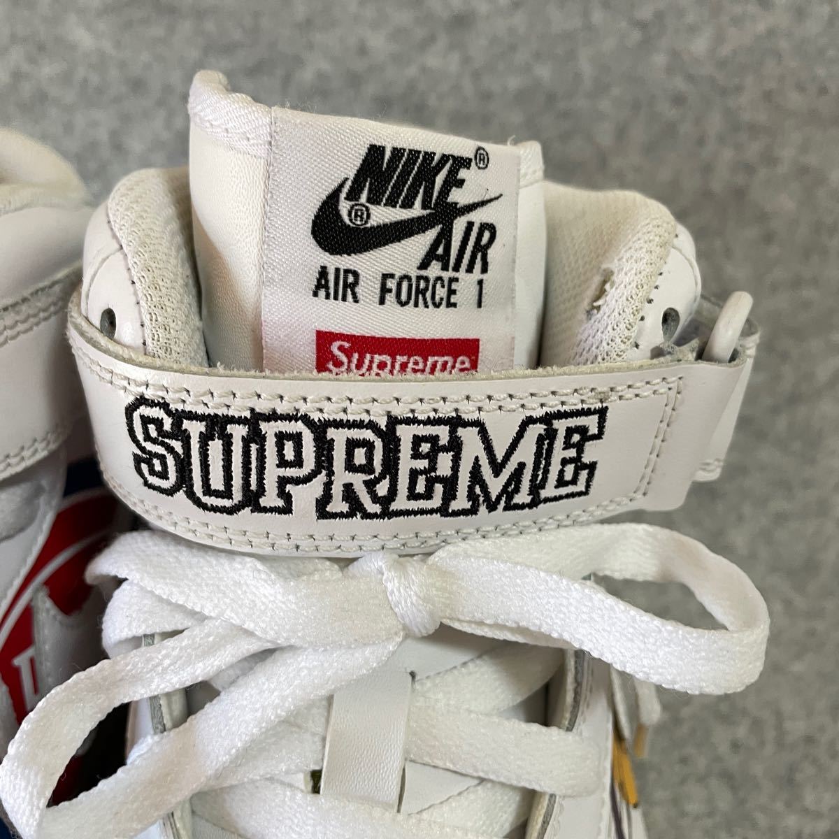 NIKE × Supreme AIR FORCE1 MID NBA 白 AQ8017-100 27 5cm 中古 NIKE × Supreme AIR FORCE1 MID NBA 白 AQ8017-100 27 5cm 中古