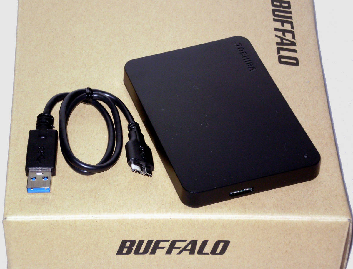 《 東芝 Canvio 外付けポータブルHDD 1TB 》未使用品/ Buffalo HD-TPA1U3 USB接続●そのC