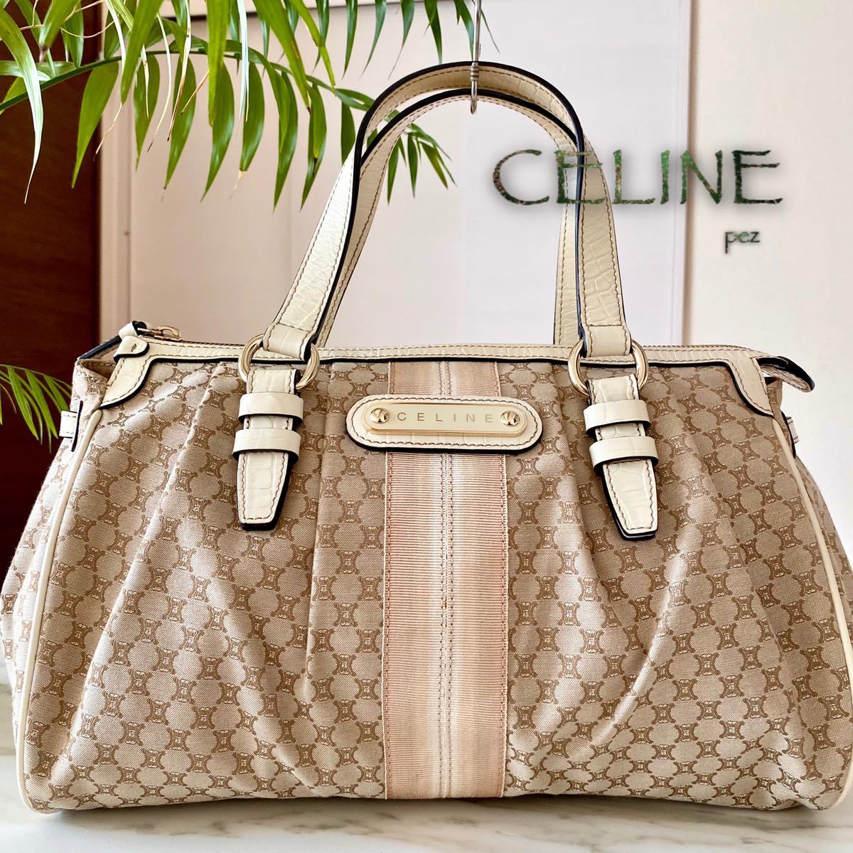 美品】CELINE ハンドバッグ ミニバッグ ショルダー 2way マカダム柄