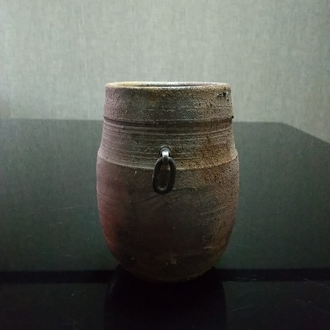 期間限定値下げ!【備前焼 掛け花入】人間国宝 藤原 雄 (税込・送料