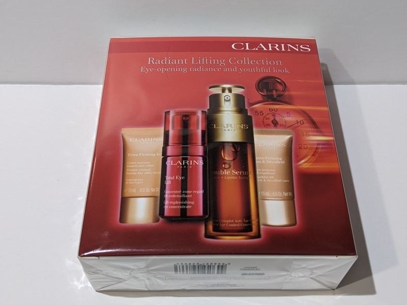 Новый Claranus set Double Serrum ex Total IITEN 50 мл фермерства EX Neck &amp; Decollete Day Cream 15 мл Clarins