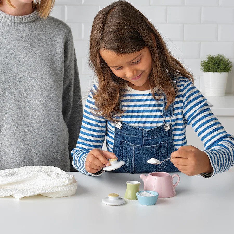 IKEA чай комплект игрушечный 3 позиций комплект, DUKTIG Mix цвет стоимость доставки Y750!