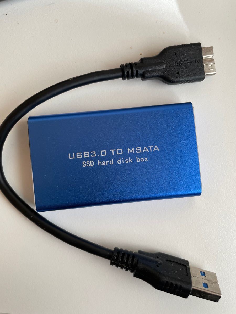 USB 3.0 TO MSATA SSDハードディスクボックス（ケーブル付き）6gbps 高速データ転送 リーダー、ケーブル不要
