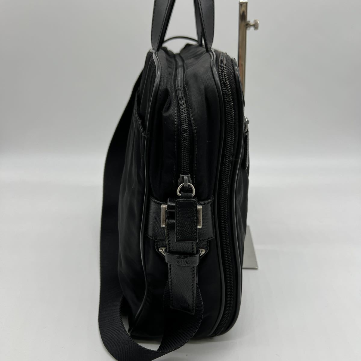 未使用級】 PRADA プラダ 2way ビジネスバッグ ブリーフケース