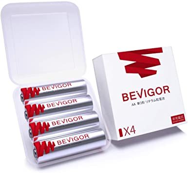 赤 4パック BEVIGOR 単三形 リチウム乾電池 長持ち 電池1.5V 3000mAh 4本 耐低温 一次電池 大容量 電池_画像1