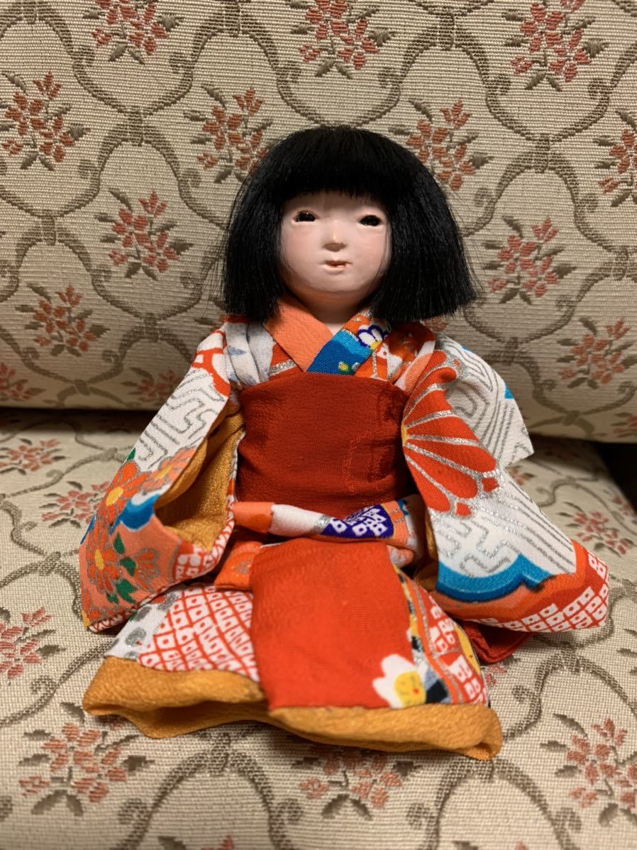 ももけろ堂 身長約12.5cmの市松人形その２ 豆市松人形 雛飾りに 雛道具 ミニチュア ももけろ堂手作りいちまさん