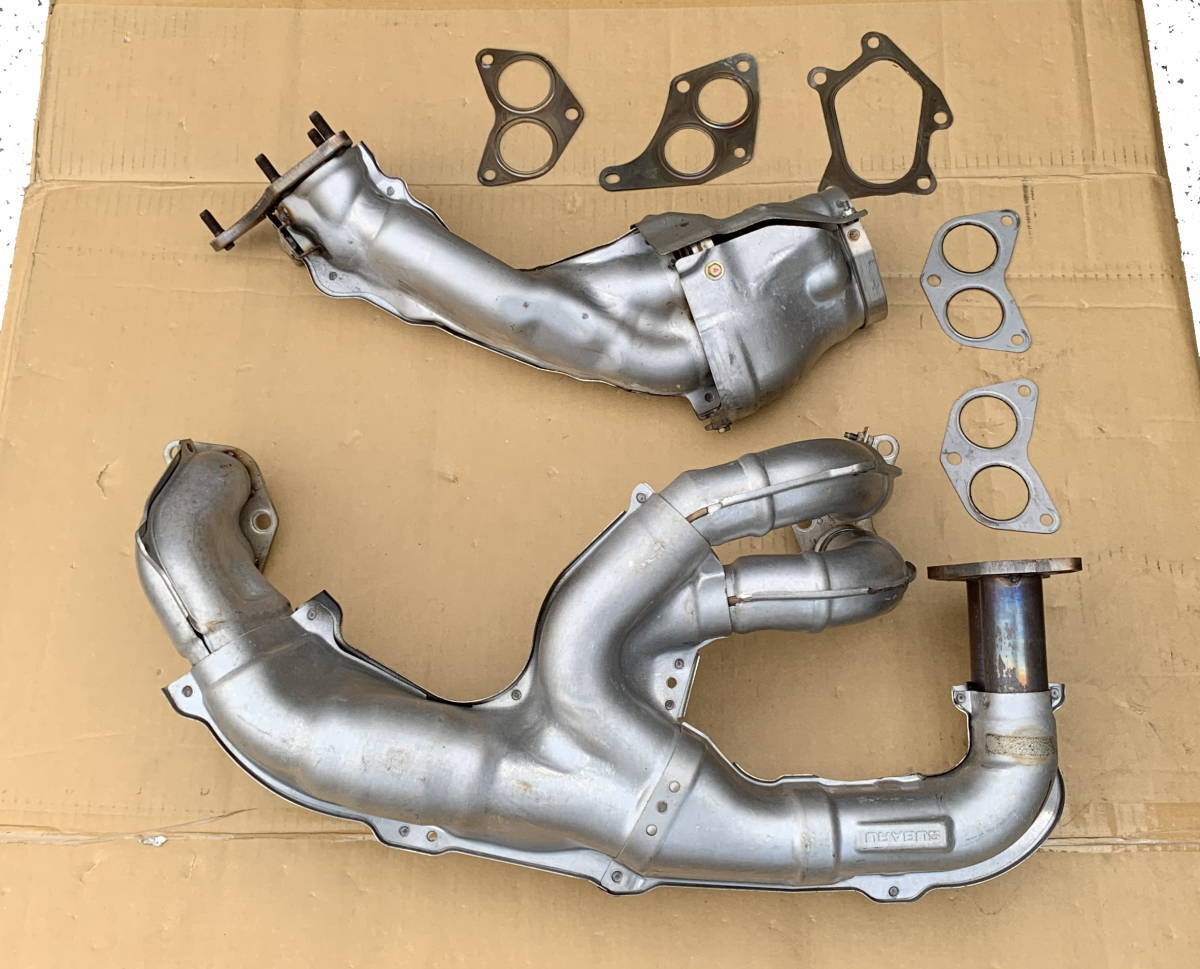 S206 GVB インプレッサ WRX STI ターボ 純正 等長等爆 エキゾーストマニホールド ( エキマニ, エキパイ) タービンサポートパイプ GRB VAB
