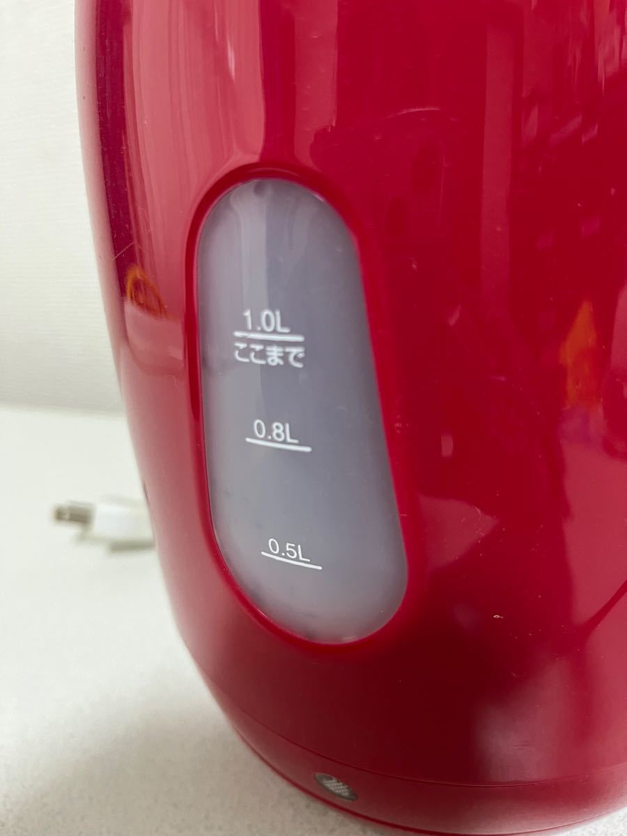 ドリテック 電気ケトル 15年製 赤 レッド