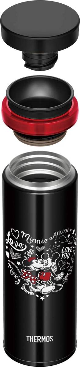 新品 送料無料 サーモス 水筒 真空断熱ケータイマグ 350ml ディズニー ブラック レッド JNO-352DS BKR ミッキーマウス ミニーマウス 黒 赤