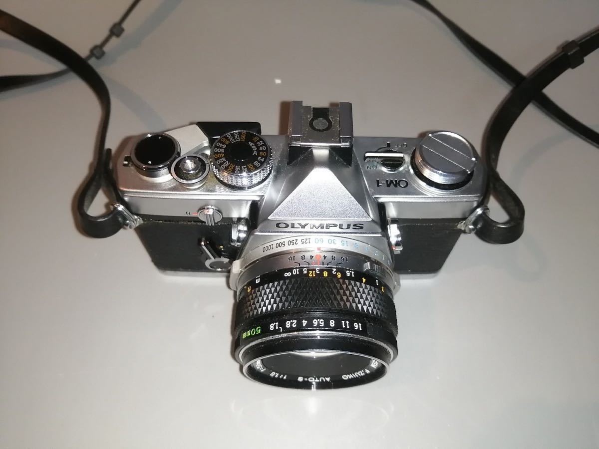 【2064】シャッターOK！◆カメラ◇OLYMPUS オリンパス OM-1 1:1.8 50mm フィルムカメラ おまけ marumi 52mm_画像3