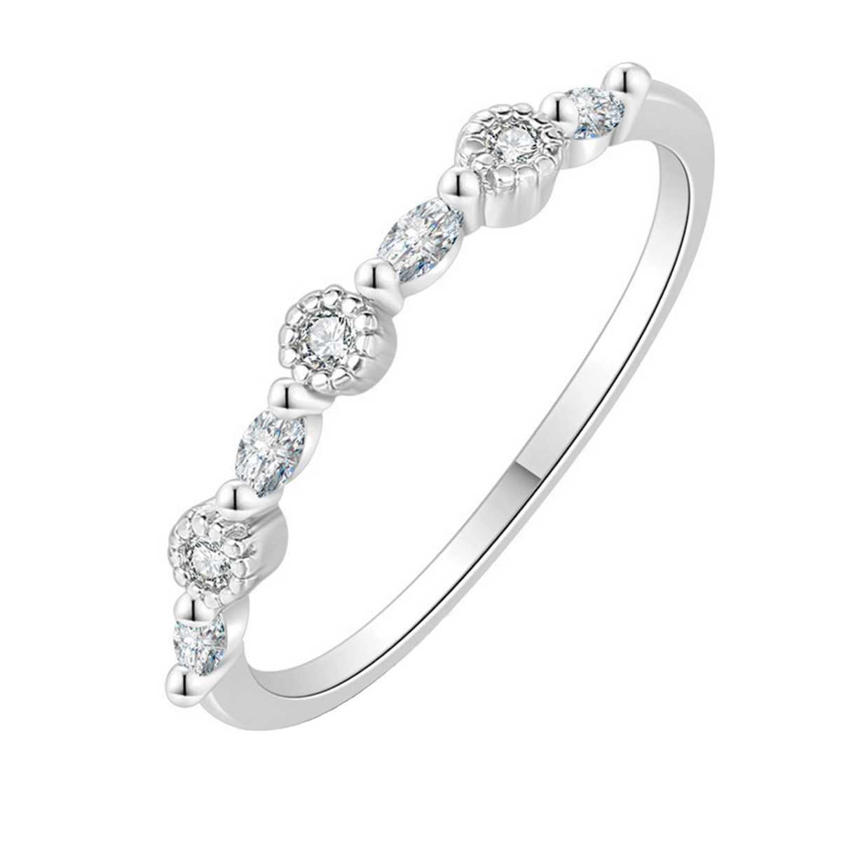 Женское кольцо кольцо циркония белое золото маленькие варианты Cz Diamond Women