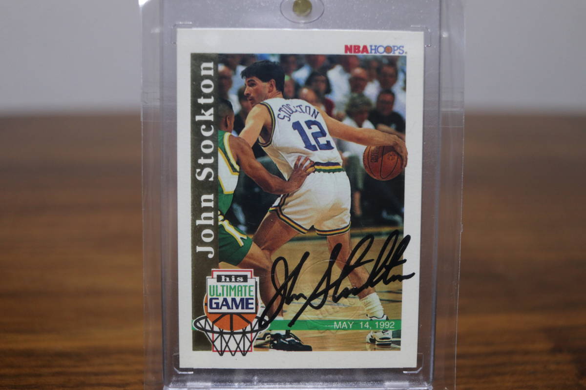 HOOPS 1992 JOHN STOCKTON auto サイン