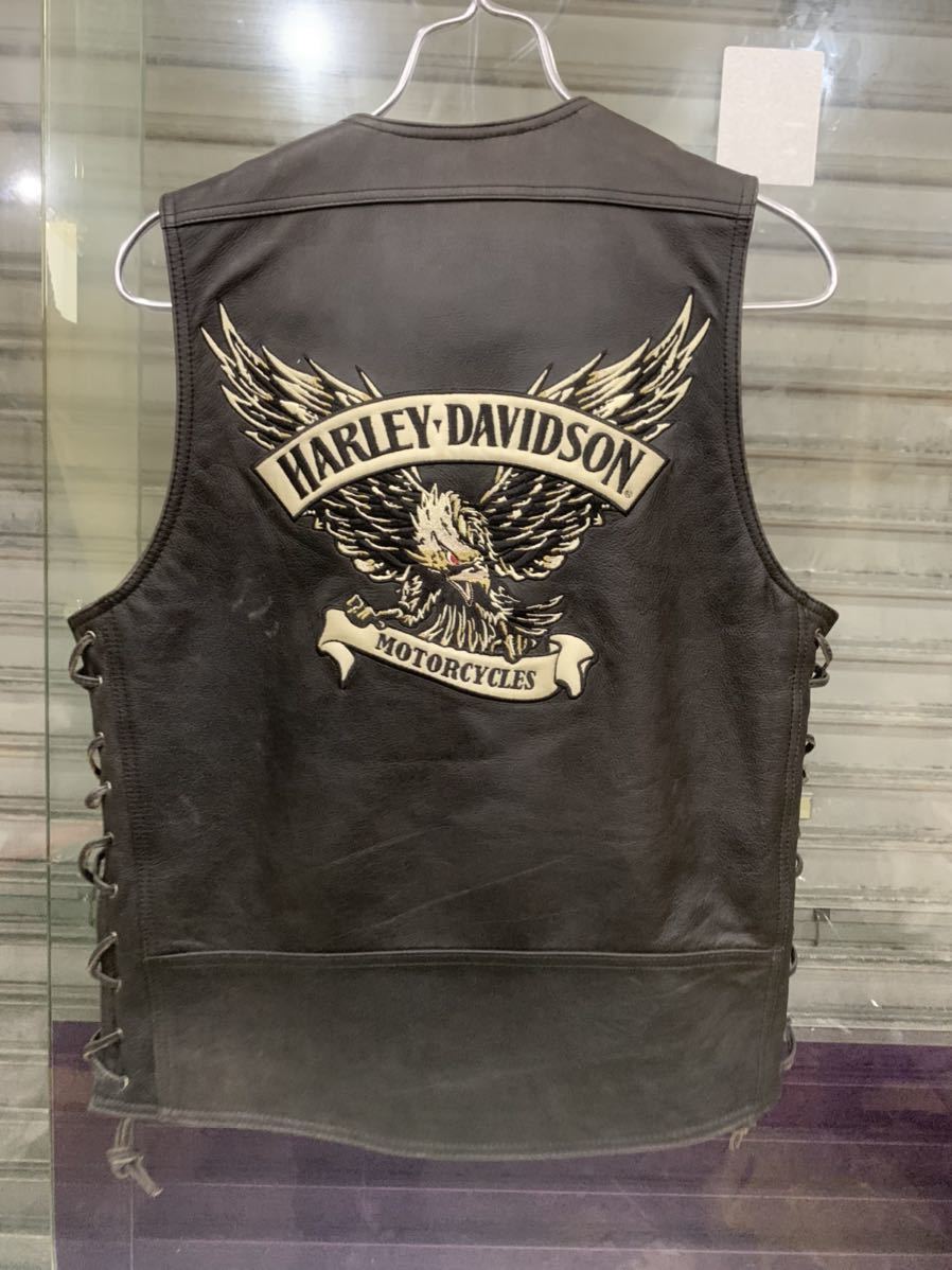 ランキング第1位 レザーベスト Harley-Davidson ハーレーダビッドソン 