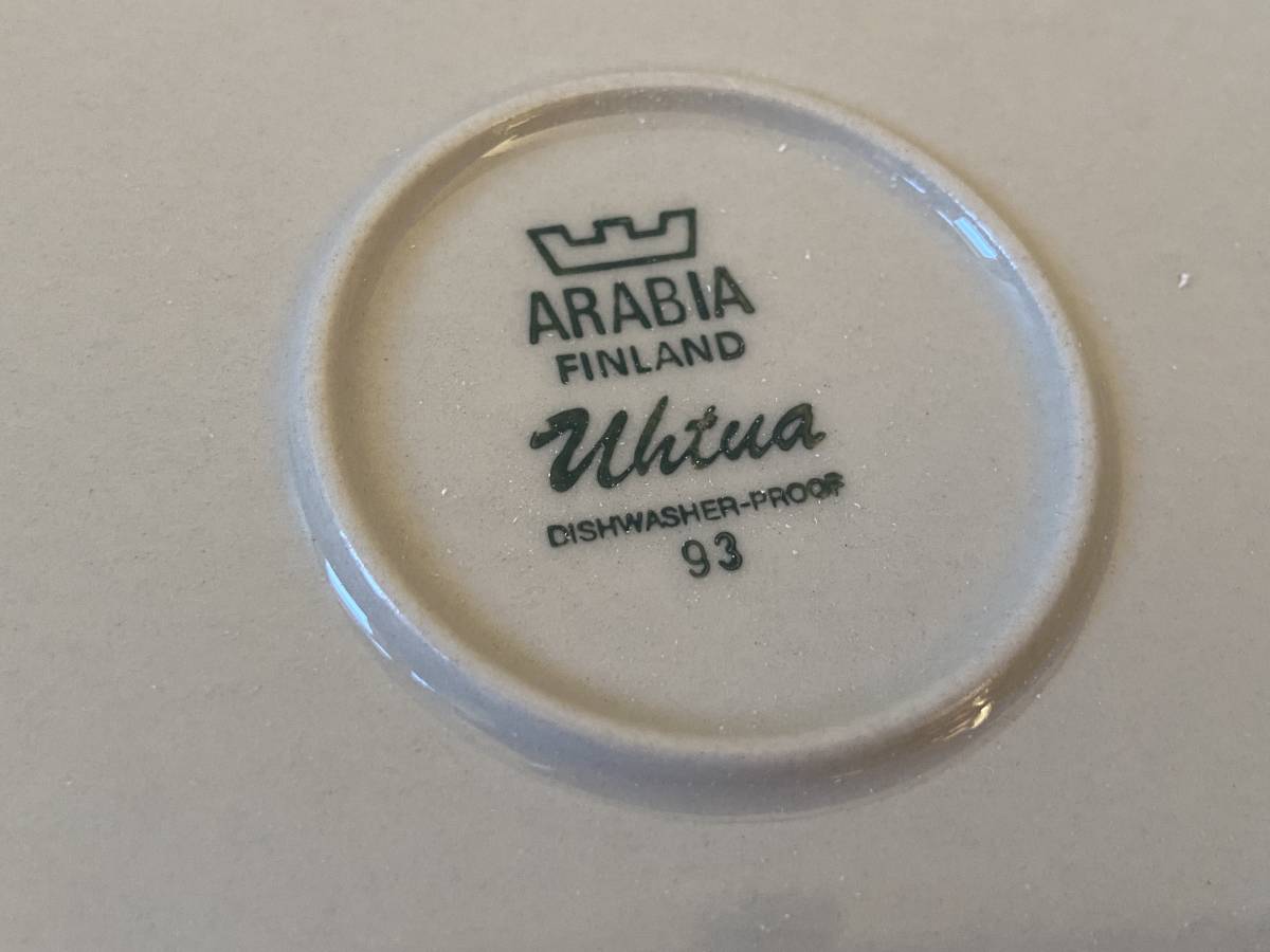 ARABIA Uthua ウートゥア　ディナープレート　2枚セット　直径25.5cm/ウラ・プロコッペ/アラビア/フィンランド/218-19_画像7