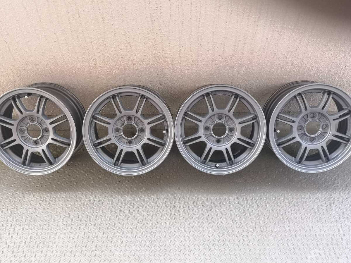 【美品】 RAYS レイズ A-LAP 13インチ 6J +40 4本 軽 アルト エッセ ミラ トゥデイ ビート コンパクト プロボックス 走行会 レースにどうぞ