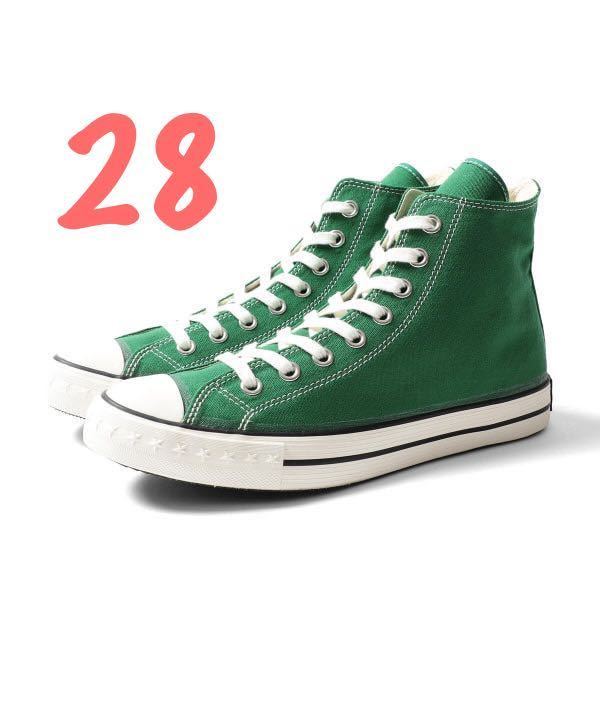 CONVERSE ADDICT COACH CANVAS HI GREEN US9.5 28cm コンバース